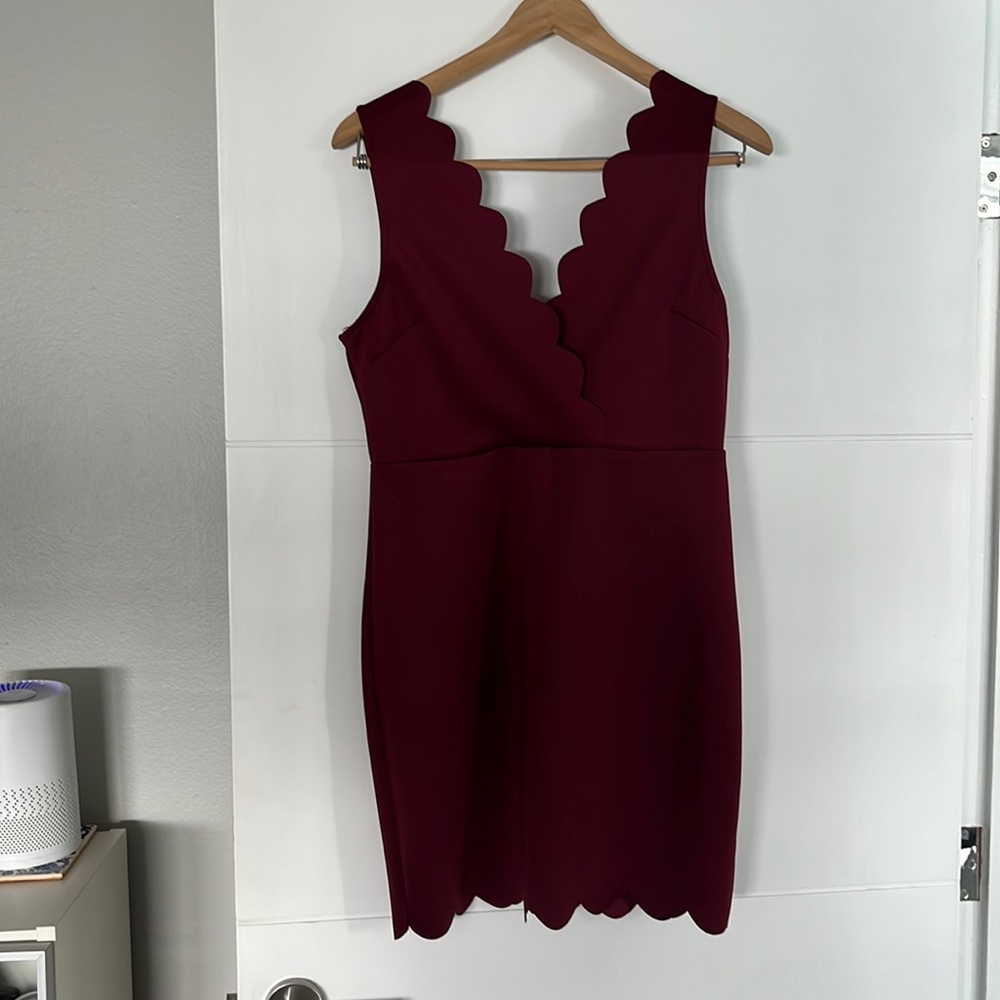 Burgundy dress